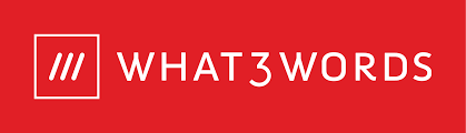 Image shows what3words logo and name.